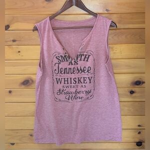 Women's Pink Graphic Tank Top
